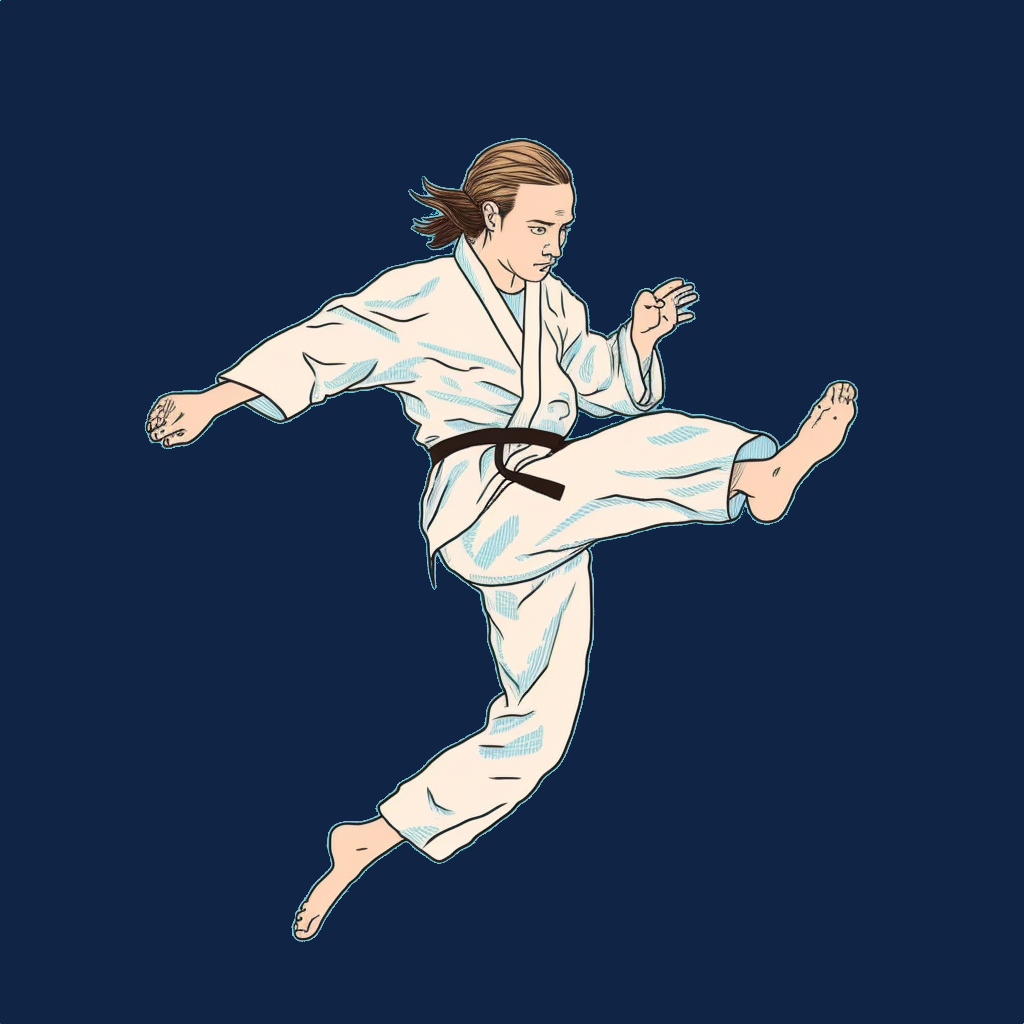 Man doing karate